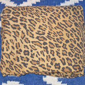 Ralph Lauren ARAGON Medieval Leopard Neutral Cotton QUEEN FITTED Sheet USA